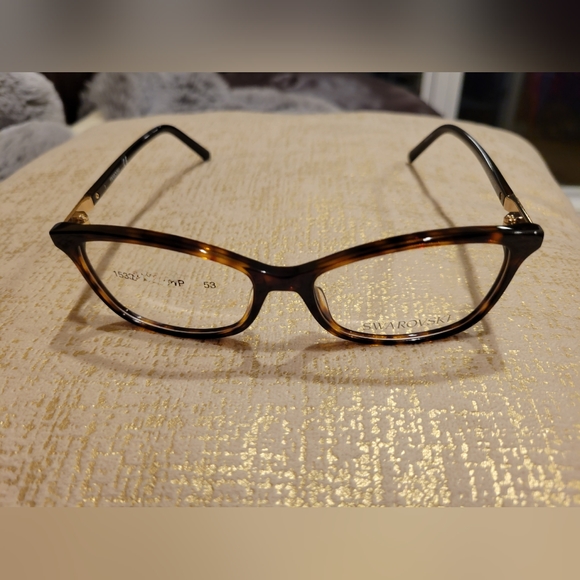 Swarovski SK 5239 052 Havana Tortoise Cateye Eyeglasses Frame 53-15-140 - Picture 8 of 16